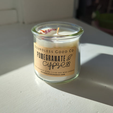 Pomegranate & Cypress Soy Candle