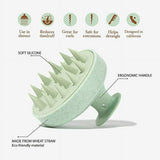 Wheat Straw + Silicone Scalp Massager Brush