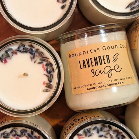 Lavender & White Sage Soy Candle