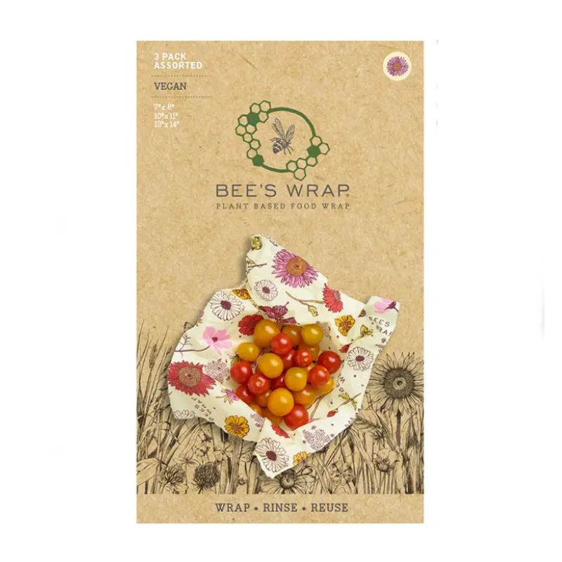 Bee's Wrap 3pk Reusable Beeswax Food Wraps Sustainable Plastic Free - 1  Small 1 Medium 1 Large Yellow