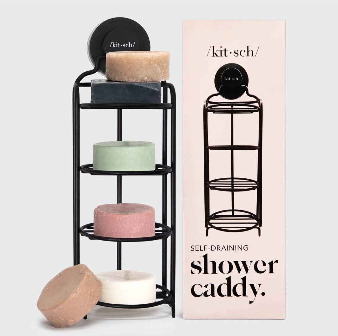 4 Tier Shampoo Bar Holder for Shower, Self Draining Soap Bar