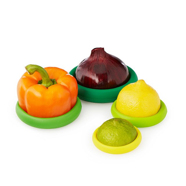 Food Huggers Fruit & Veggie Food Savers in Green