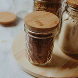 Bamboo Mason Jar Lid