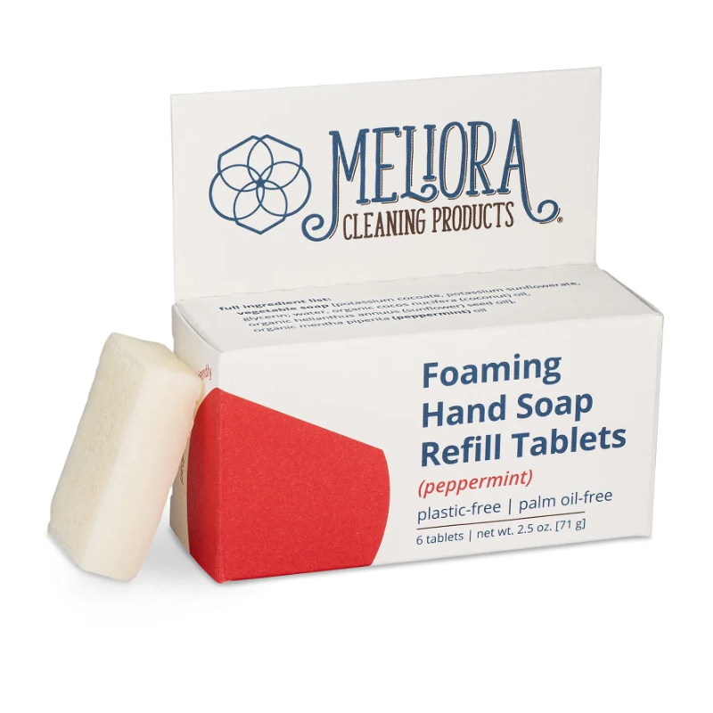 Foaming Hand Soap Refill Tablets Peppermint Meliora Unpacked Living