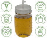 Stainless Steel Pour Spout Oil Cruet Lid for Mason Jars