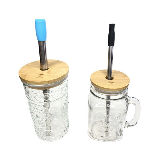 Standard Mouth Bamboo Mason Jar Lids for Straw – Unpacked Living
