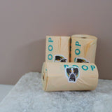 Compostable Cornstarch Poop Bags - 120 Bags (8 Roll Box)