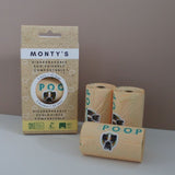 Compostable Cornstarch Poop Bags - 45 Bags (3 Roll Box)