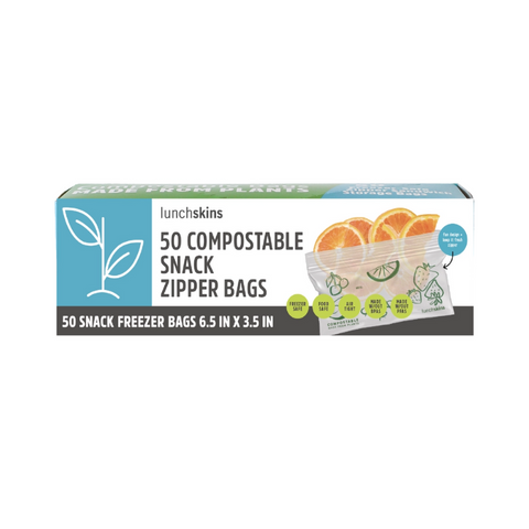 Compostable Freezer-Safe Snack Storage Bags