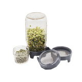 Rust Proof Sprouting Lid with Built-In Stand for Wide Mouth Jars