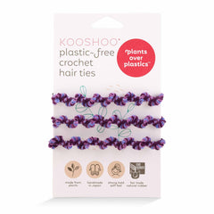 Crochet Hair Ties Purple Frost