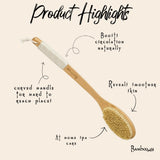 Bamboo Dry Brush Long Handle