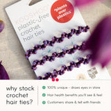 Crochet Hair Ties Purple Frost