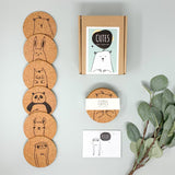 Cutes Cork Coasters - Set of 6