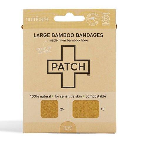 Natural Adhesive Large Bandages - 10 strips