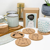Cutes Cork Coasters - Set of 6