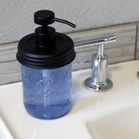 Charcoal Black Soap Pump for Mason Jars
