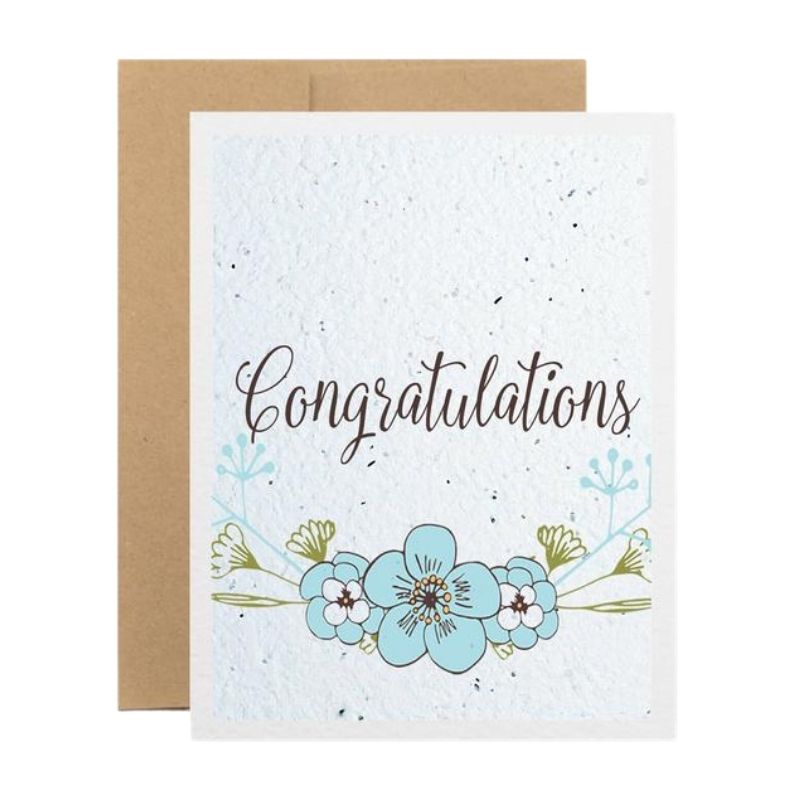 Plantable Flower Seed Paper Cards Thank You Congratulations, Friends,  Family, Greeting, Gardening, Eco-friendly, Biodegradable 