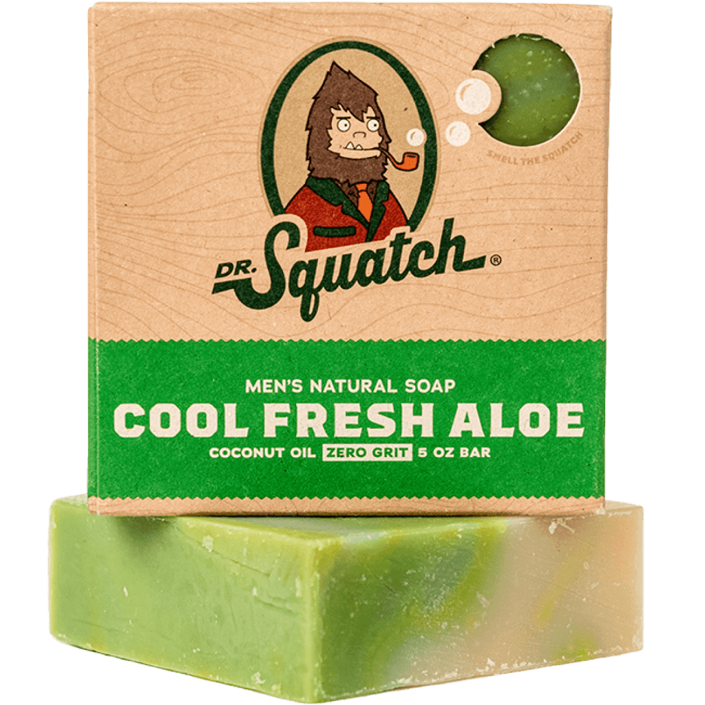 Cool Fresh Aloe Bar Soap For Men Dr. Squatch Unpacked Living