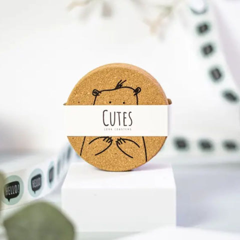Cutes Cork Coasters - Set of 6