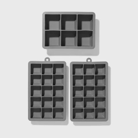 Ice Mold Large and Small Silicone Ice Cube Trays