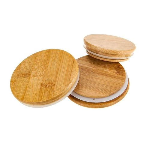 Bamboo Mason Jar Lid