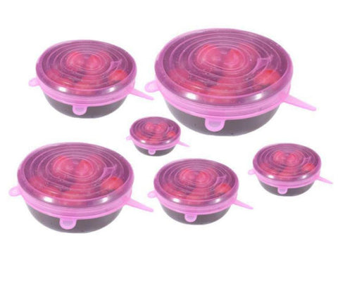 Reusable Silicone Stretch Lids - Set of 6