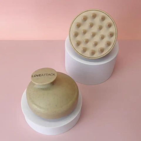 Wheat Straw + Silicone Scalp Massager Brush
