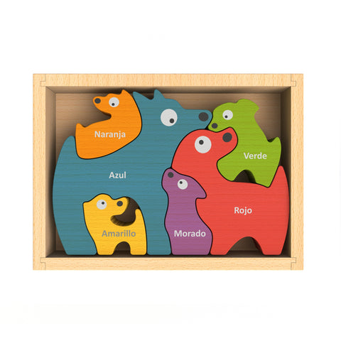 Dog Family Puzzle - Bilingual!