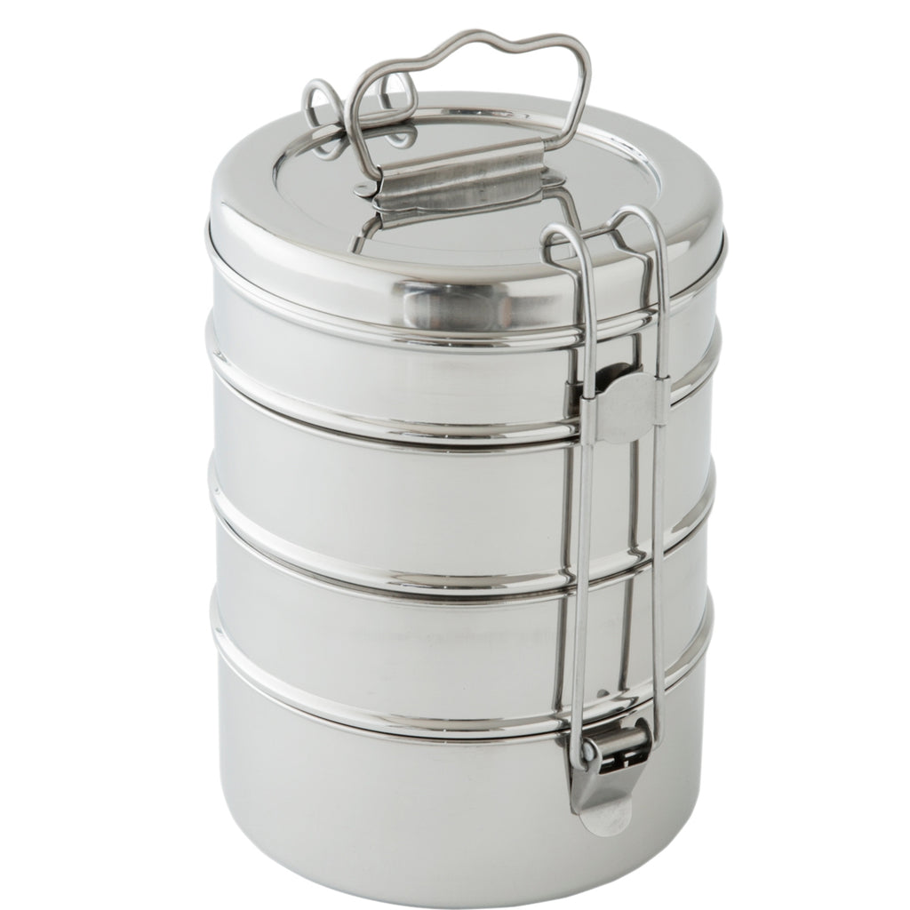 Stainless Steel 4 Layer Tiffin Meal Container, Clean Planetware