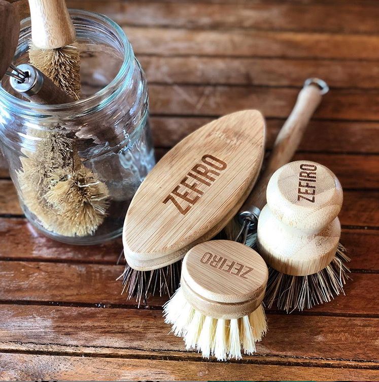 Bamboo and Sisal Cleaning Brush | Unpacked Living