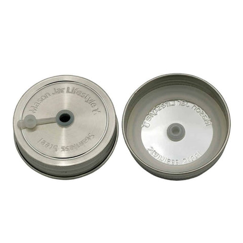 Stainless Steel Straw Hole Tumbler Lids for Mason Jars