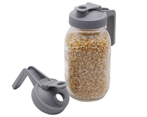 Pour & Store Lid with Carry Loop for Mason Jars – Unpacked Living