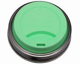 Silicone Drinking Lid With Band For Mason Jars