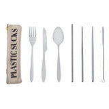 PLASTIC SUCKS Stainless Steel Mobile Cutlery Set