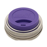 Silicone Drinking Lid With Band For Mason Jars